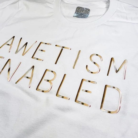 Awetism Enabled T-Shirt Women's Unisex Autism Support Awareness  AWE3001-100 - Picture 4 of 7